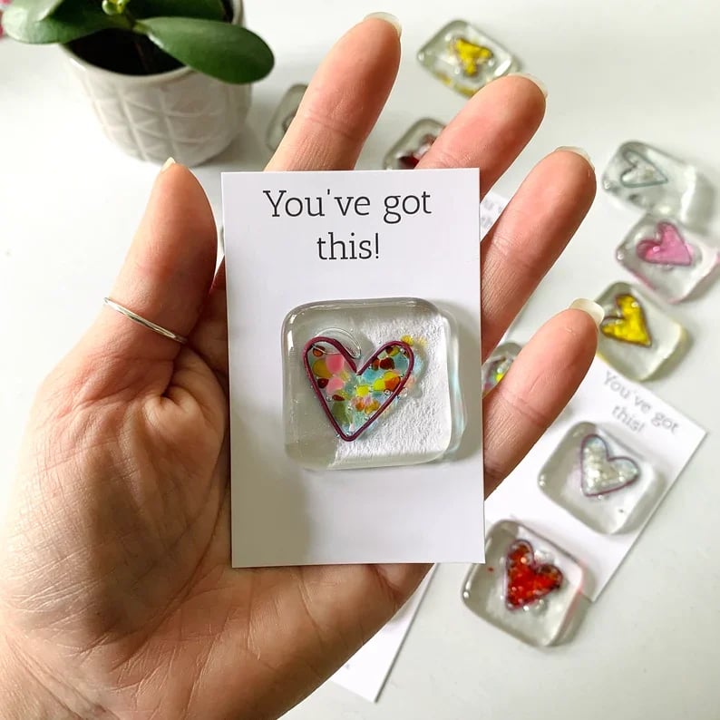 💝Fused resin Heart Pocket Token