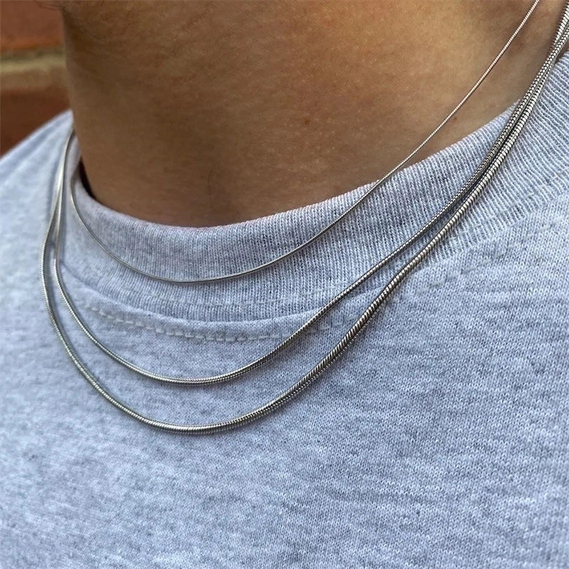 Stainless Steel 14K Gold Plated Fashion Plating U Shape Necklace