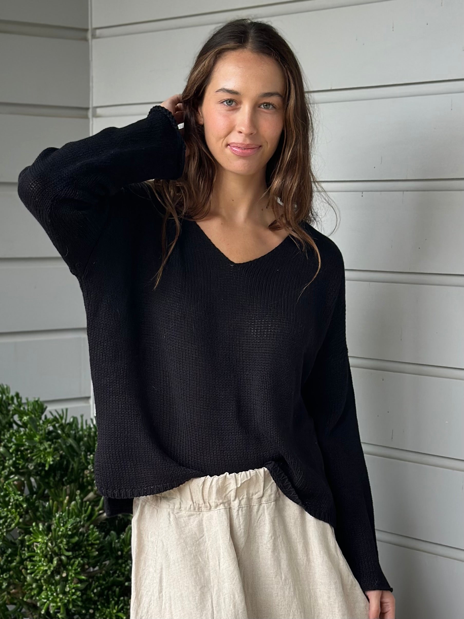 jamie cotton knit - black