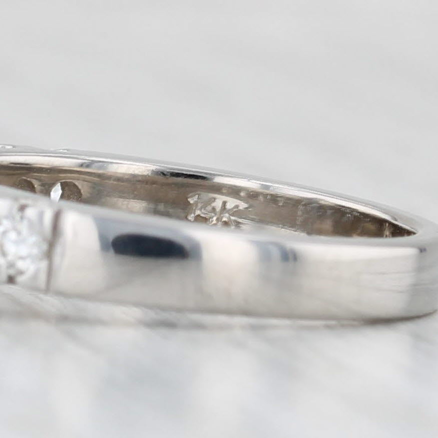 0.75ctw Round Diamond Engagement Ring 14k White Gold Size 5 VS2