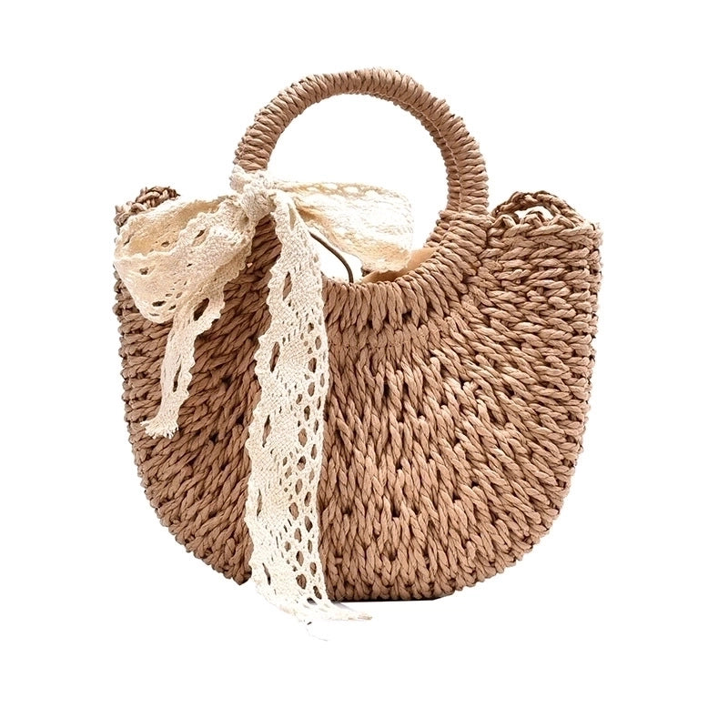 Women's Small Spring&summer Straw Beach Straw Bag
