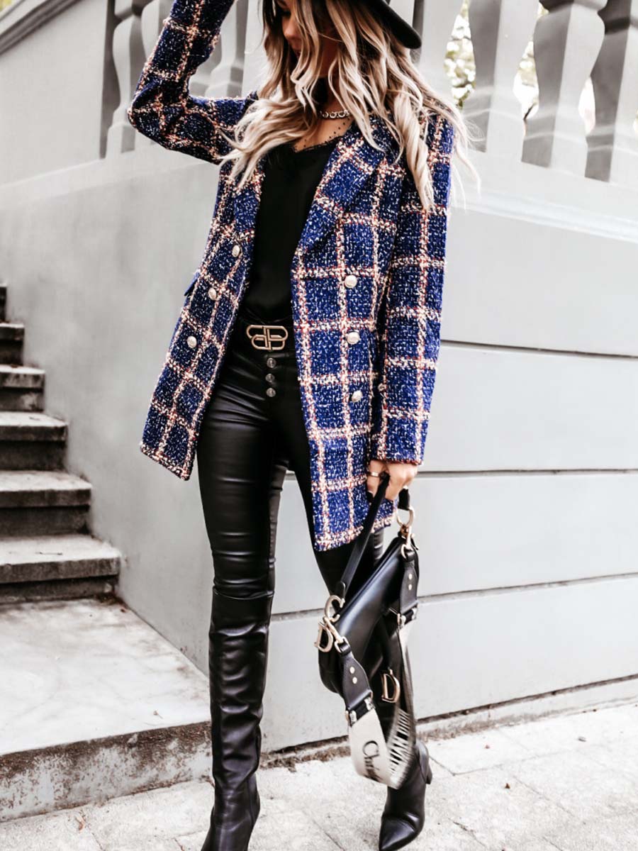 Suit Collar Double-Breasted Coat