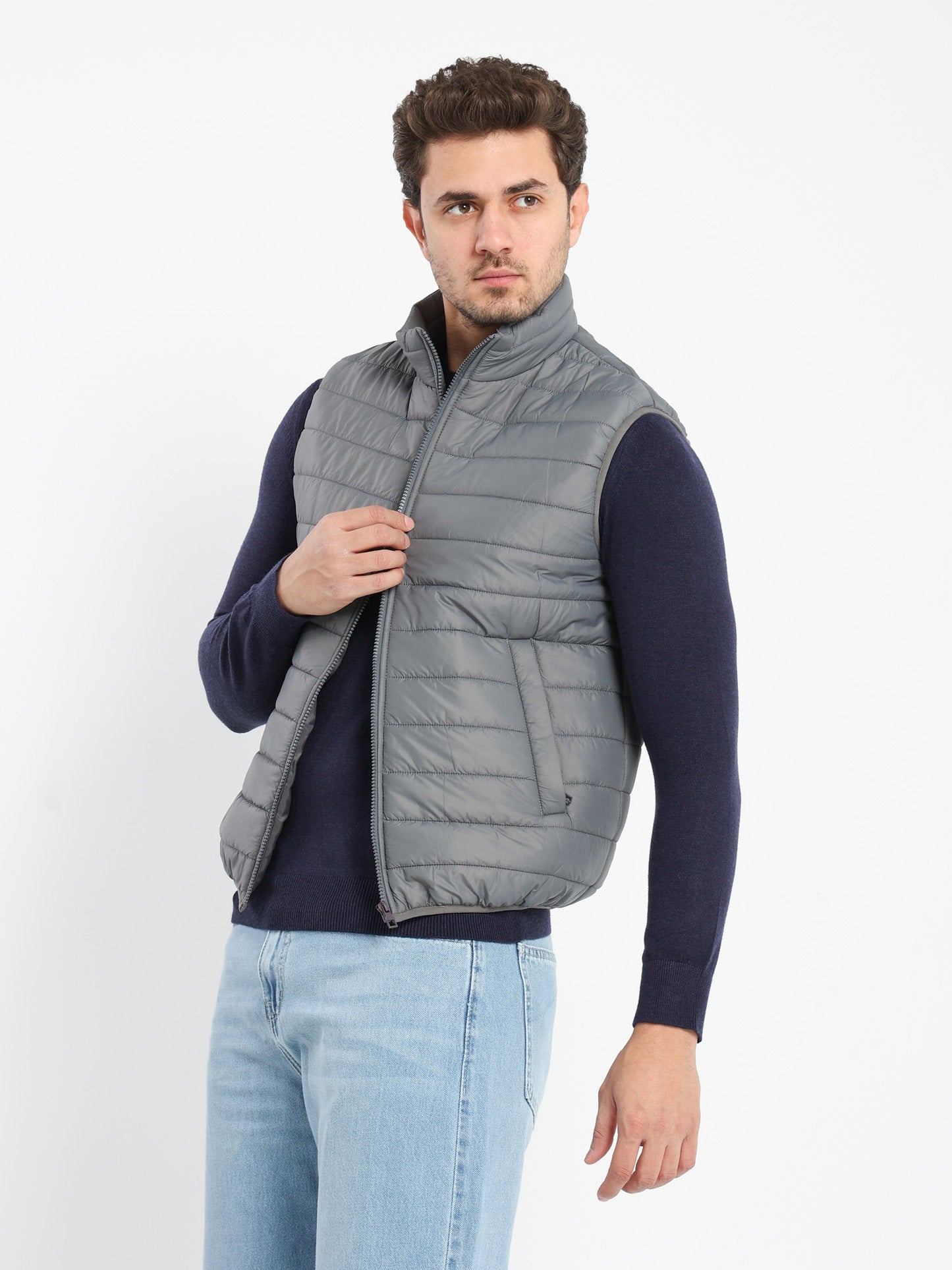 Textured Puffer Vest