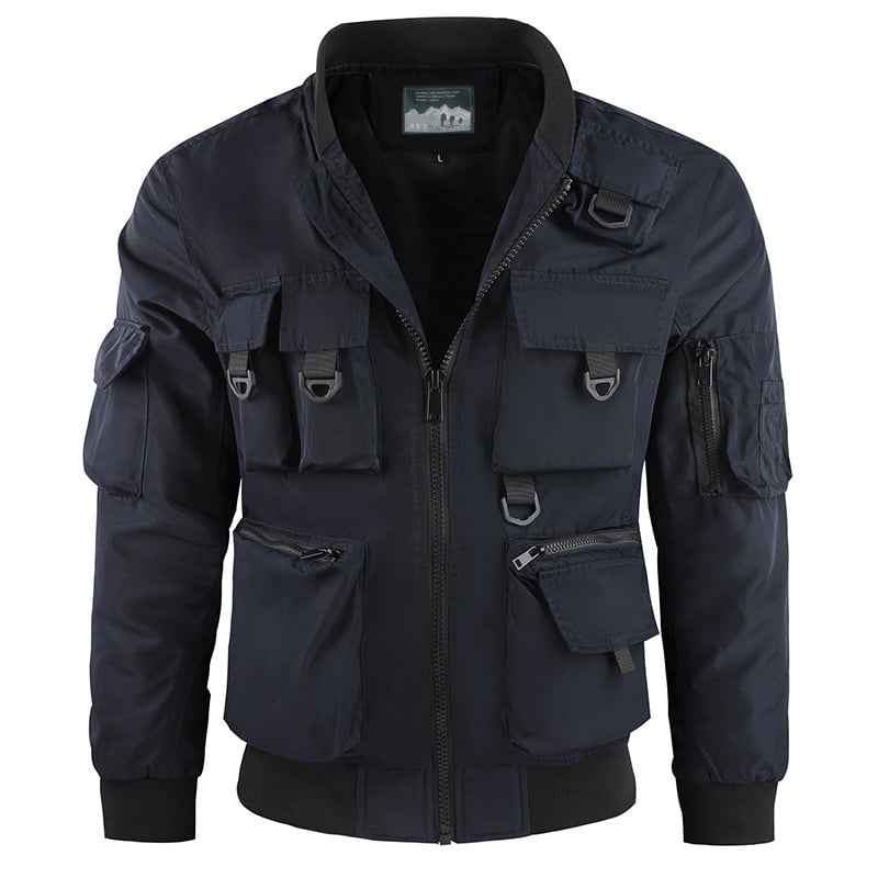 Functional Multi-Pocket Men's Vintage Jacket