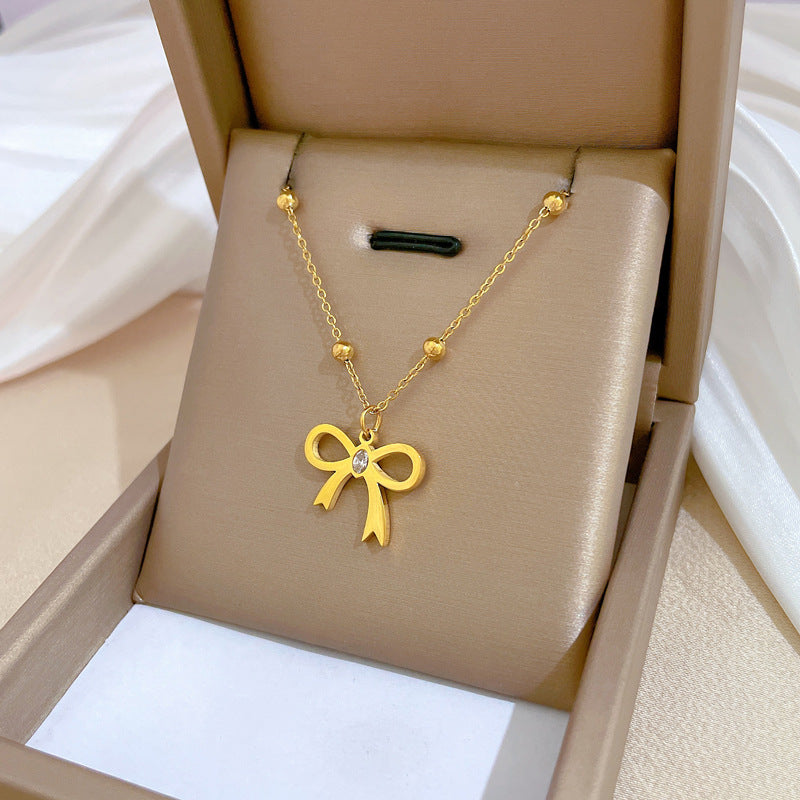 Fashion Geometric Titanium Steel Electroplating Necklaces
