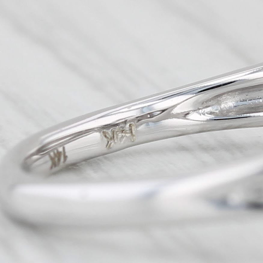 0.25ctw Round Diamond Halo Engagement Ring 14k White Gold Size 7.5