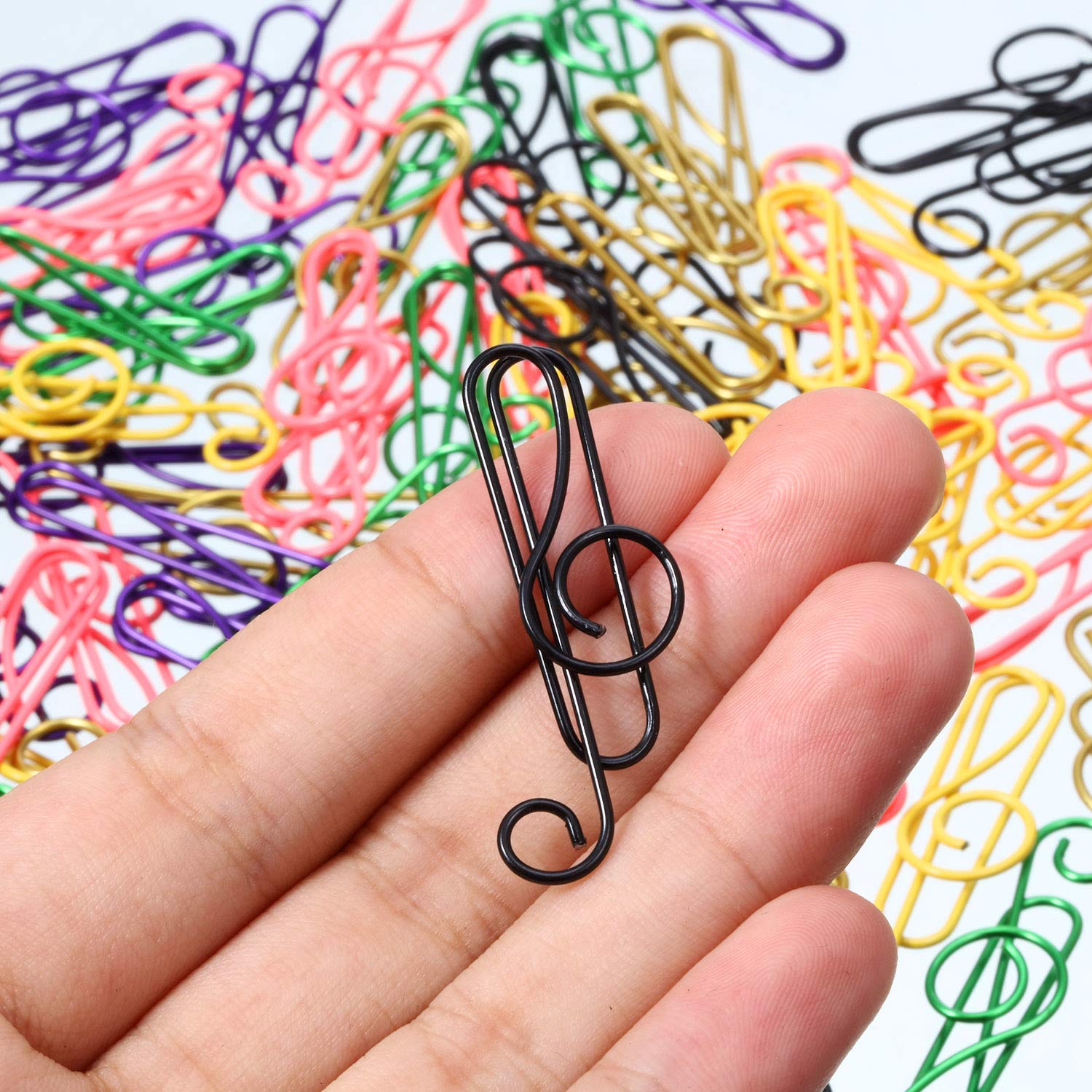 🎵Music multicoloured metal paper clips(100 PCS)