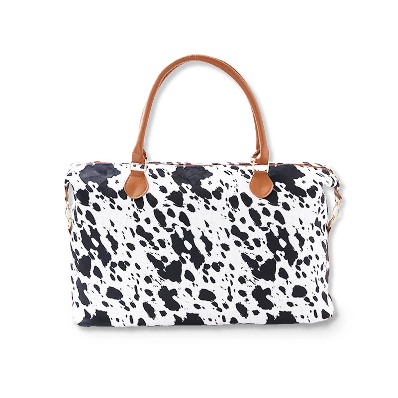 Women's Pu Leather Canvas Printing Vintage Style Classic Style Square Zipper Handbag Travel Bag