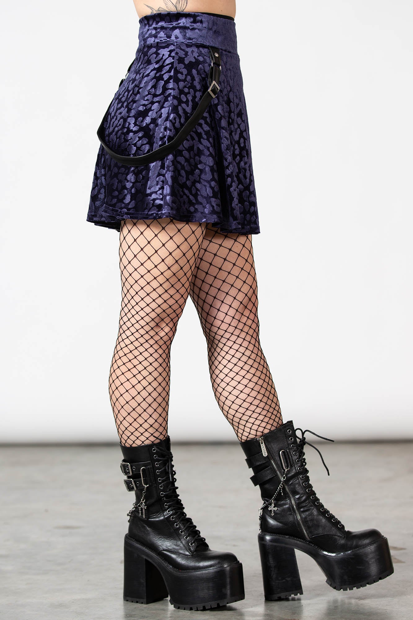 Kitty Pride Skater Skirt [PLUM]