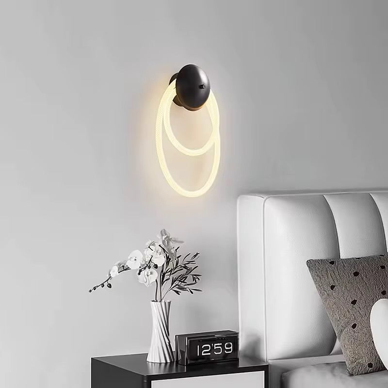 Modern Brass LED Ring Wall Light