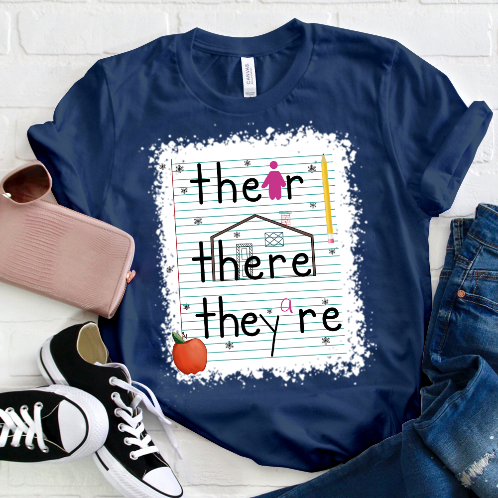 Their There They Are Book T-Shirt