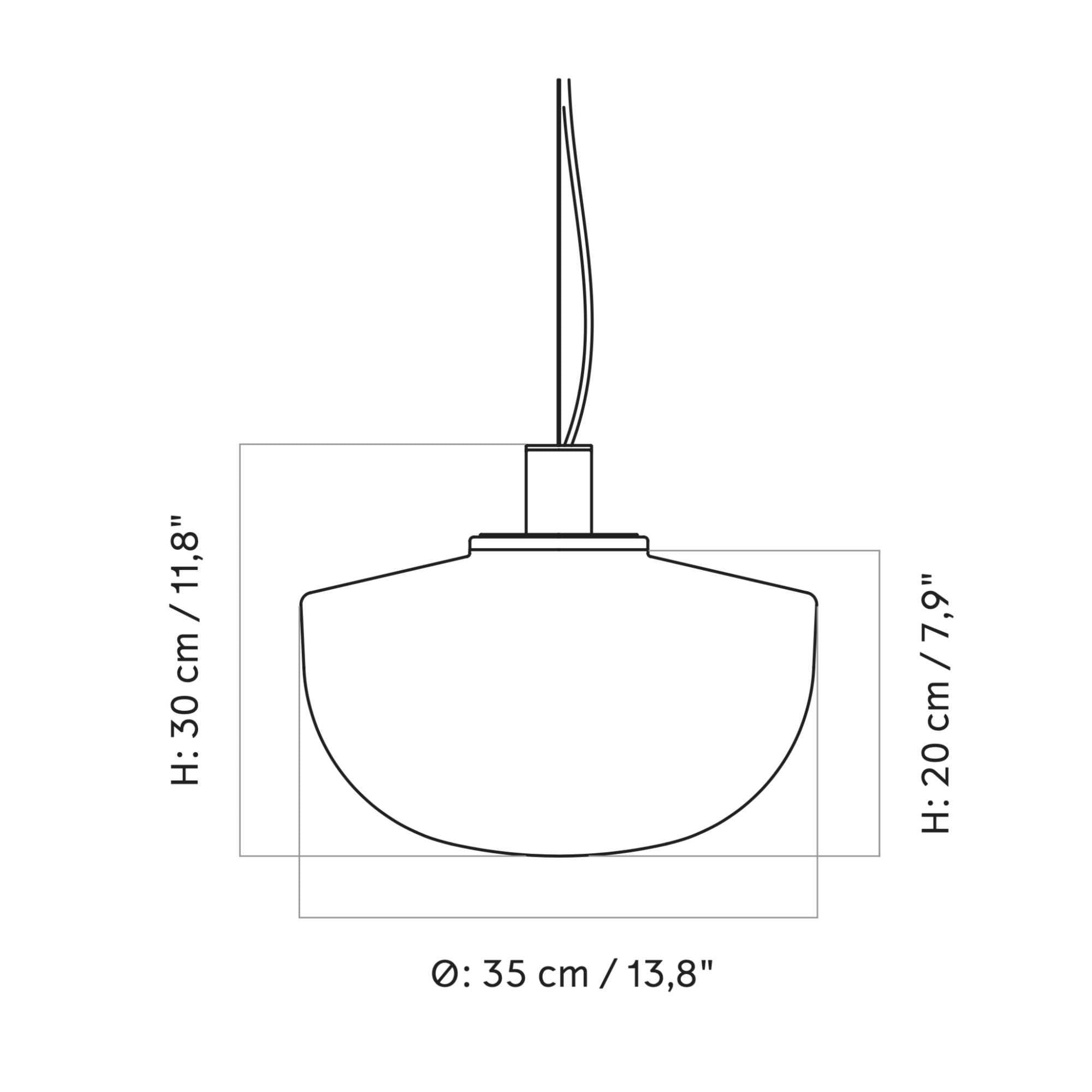 Audo Copenhagen Bank Pendant. Smoke