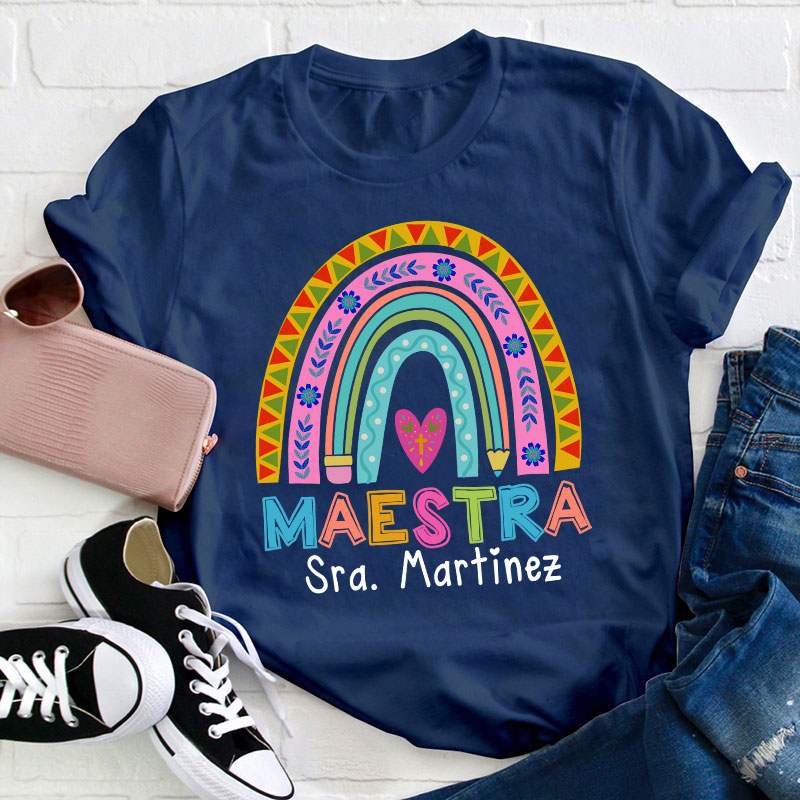 Personalized Maestra Spanish Teacher T-Shirt