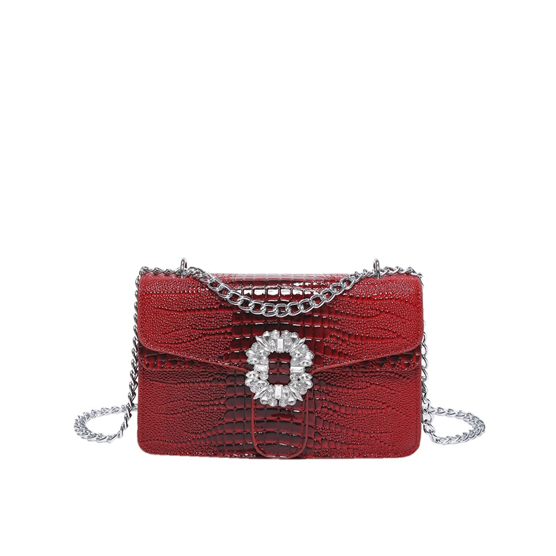 Vintage Style Classic Style Solid Color Crocodile Pu Leather Women's