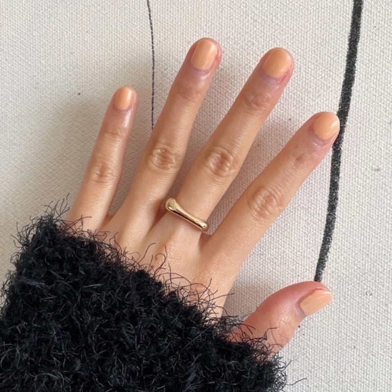 Minimalist Geometric Sterling Silver Open Ring
