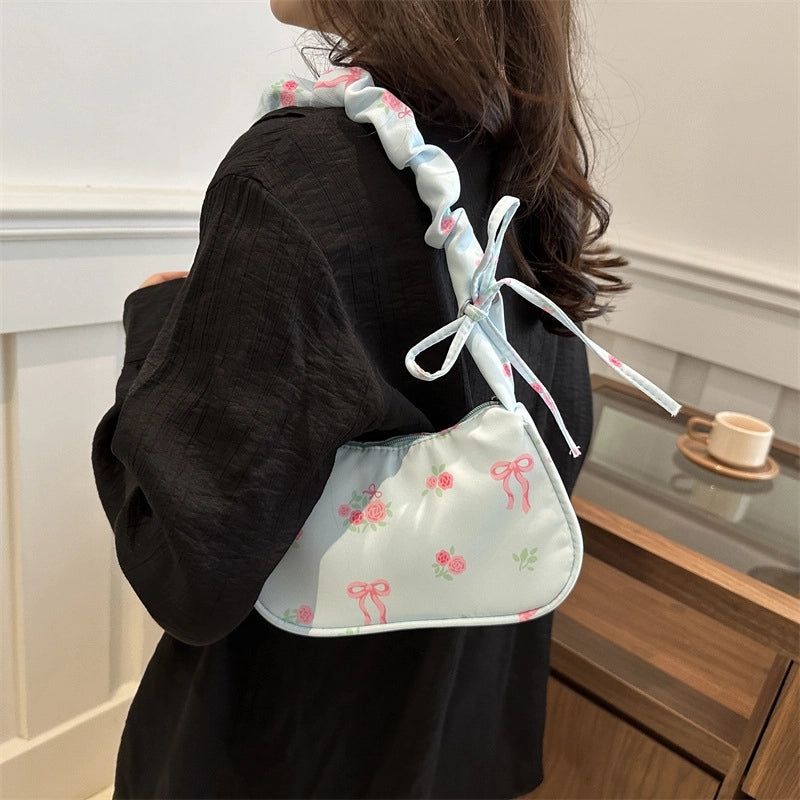 Sweet And Beautiful Handbag Small Bag Women's Bag Underarm Bag 2024 New Shoulder Bag Casual Small Square Bag