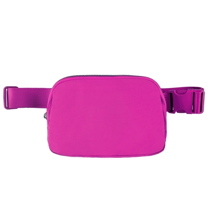 Women's Sports Solid Color Nylon Waist Bags