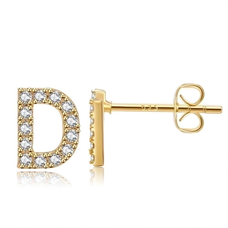 Ethnic Style Letter Copper Earrings Ear Studs