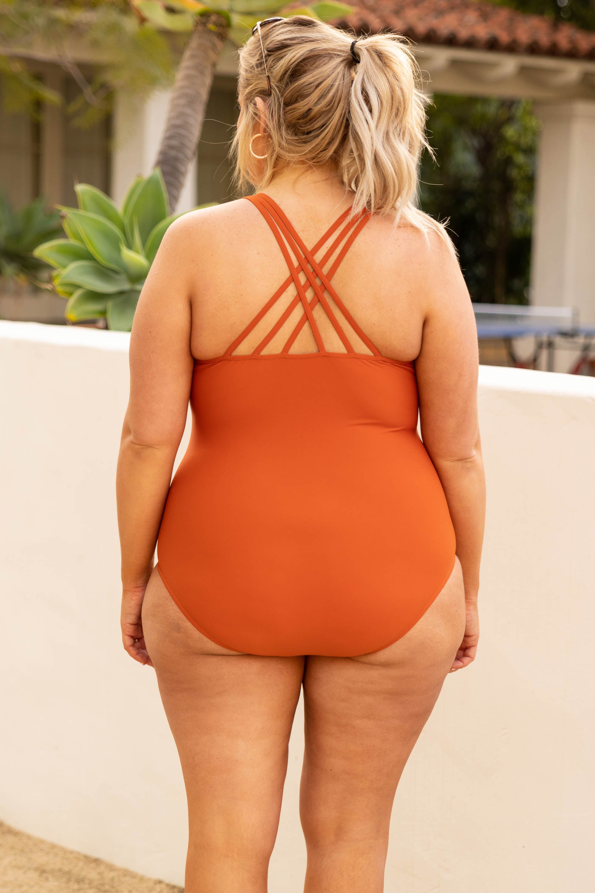 Meet You At The Lake Swimsuit. Burnt Orange