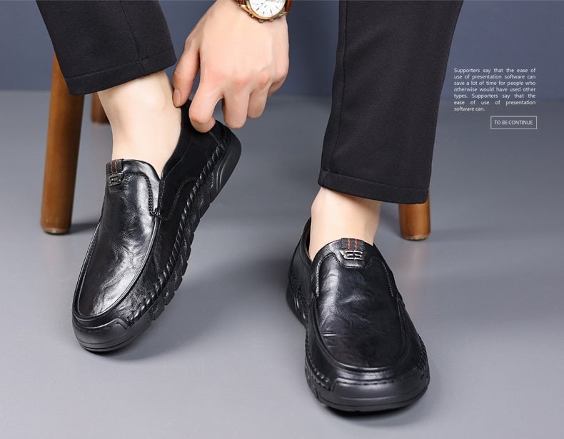 Men's Breathable Casual Leather Shoes (In Stock)