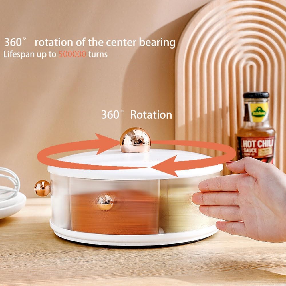 Kitchen Multifunctional Spice Dispenser. 360° Rotating Large Capacity Spice Seasoning Box