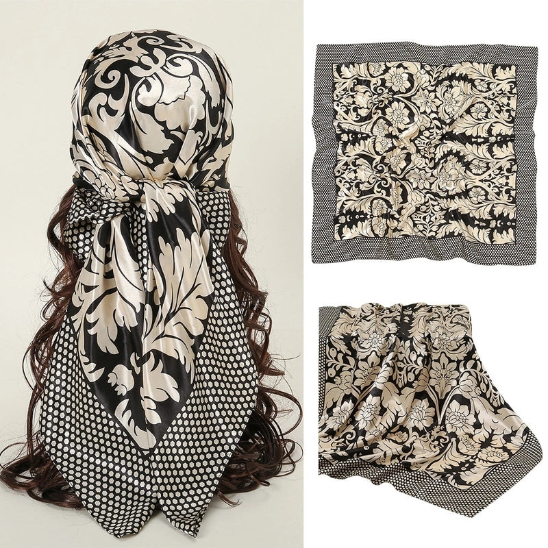 Women's Fashion Snakeskin Leopard Satin Silk Scarves