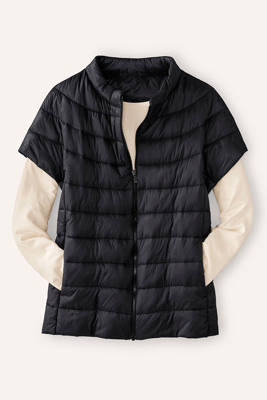 Cap-Sleeve Puffer Vest