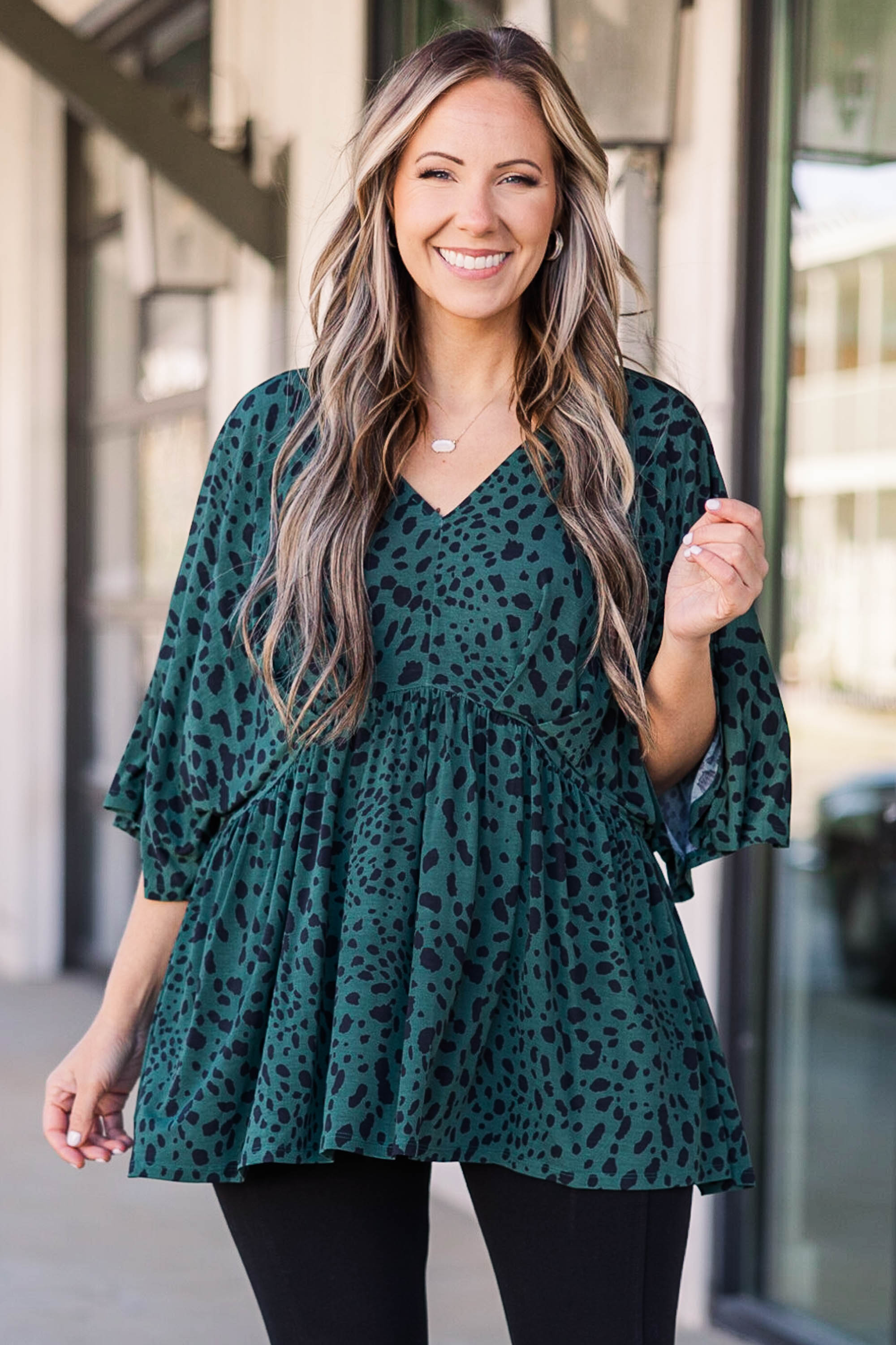 My Kinda Love Top. Hunter Green