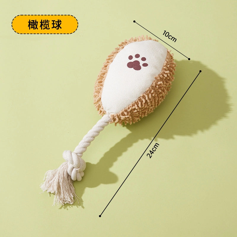 Pet Bite Toy Wear-resistant Tear-resistant Cotton Rope Toy Dog Molar Tooth Cleaning Cartoon Pet Toy