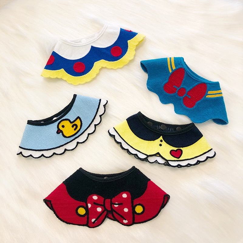 Cartoon Dog Cat Bandana Bibs