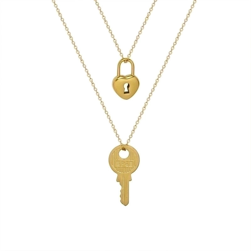 Fashion Printing 304 Stainless Steel 18K Gold Plated Plating Necklace