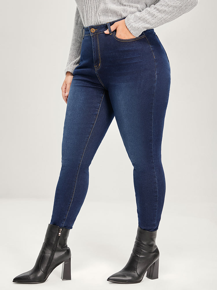 Skinny Extremely Stretchy High Rise Dark Wash Jeans