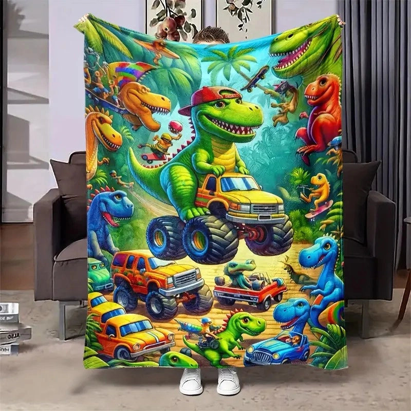 Casual Cartoon Flower Double-Sided Velvet Blanket Bedding
