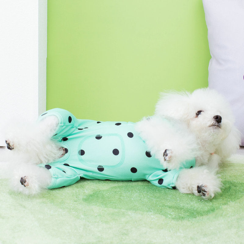 Belly Protecting Polka Dot Dog Jumpsuits