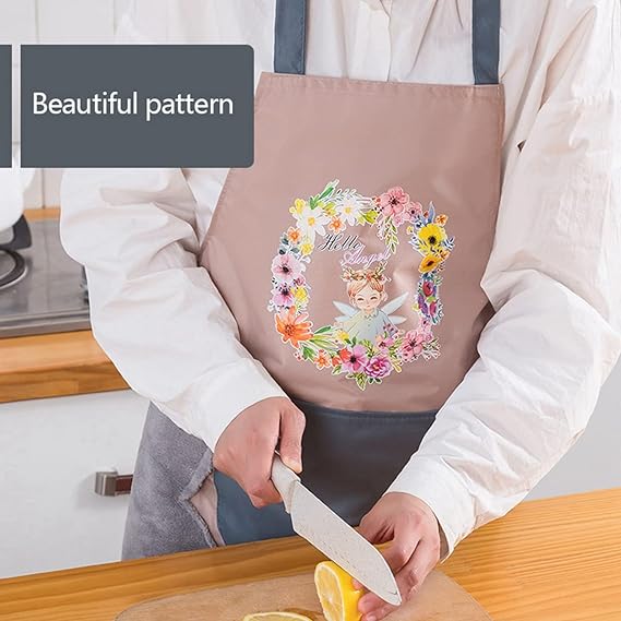 2 Pieces of Waterproof & oilproof Kitchen Apron . Kitchen Apron with Pockets