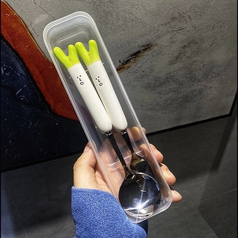 Cartoon Cute Frog Crocodile 430 Stainless Steel Ceramics Tableware