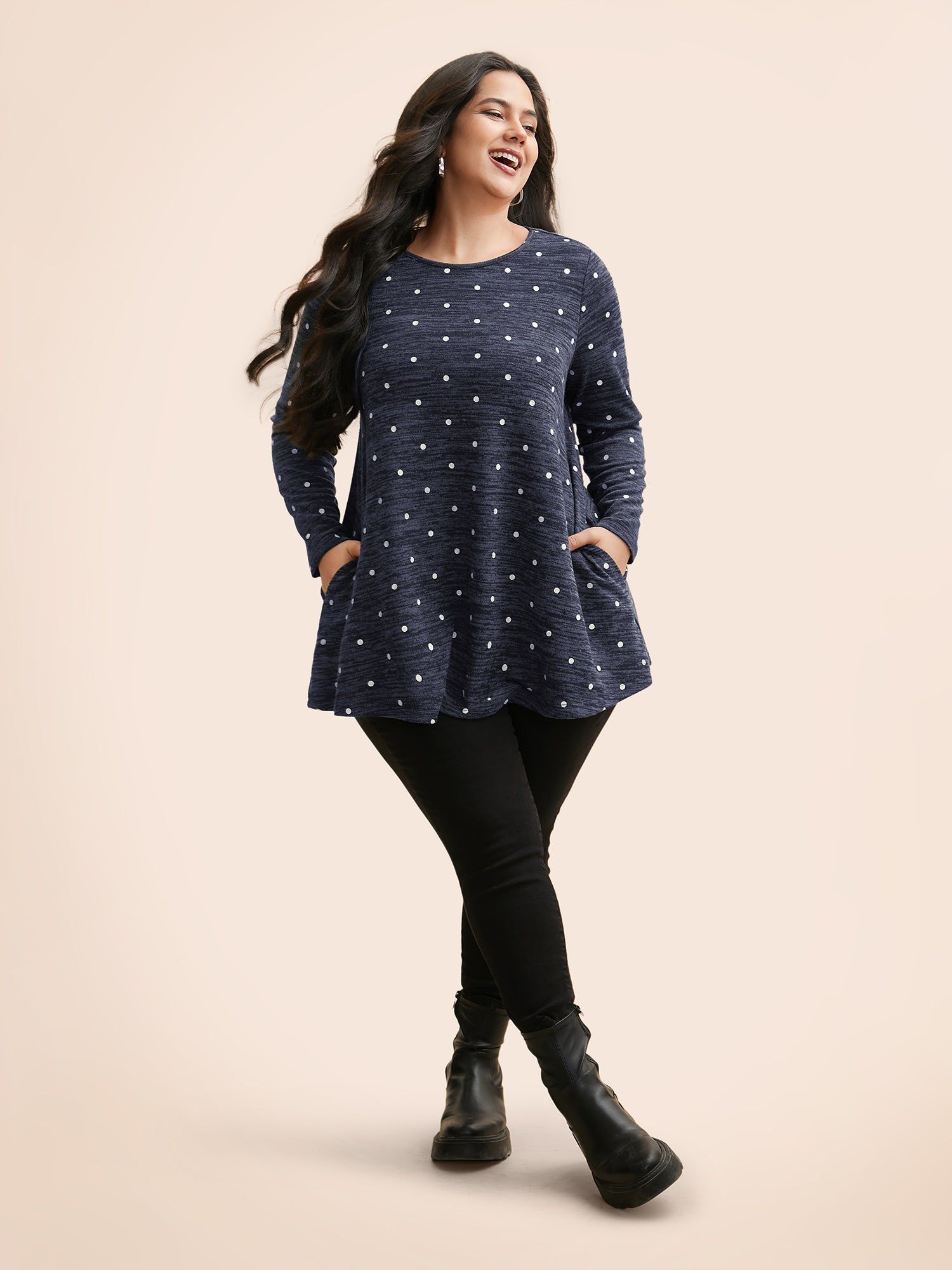 Heather Polka Dot Pocket T-shirt