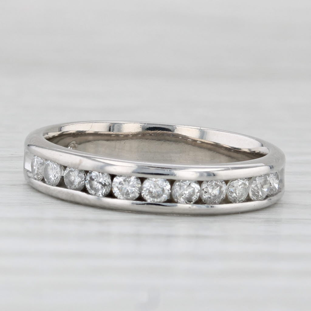 0.45ctw Diamond Wedding Ring 14k White Gold Stackable Anniversary Band