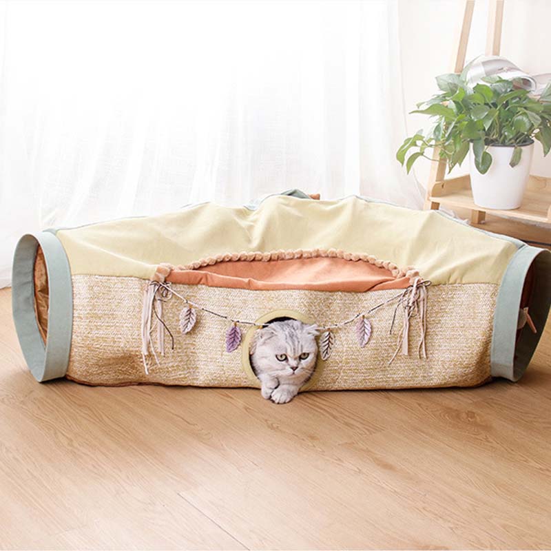 Collapsible Cat Play Tunnel Bed