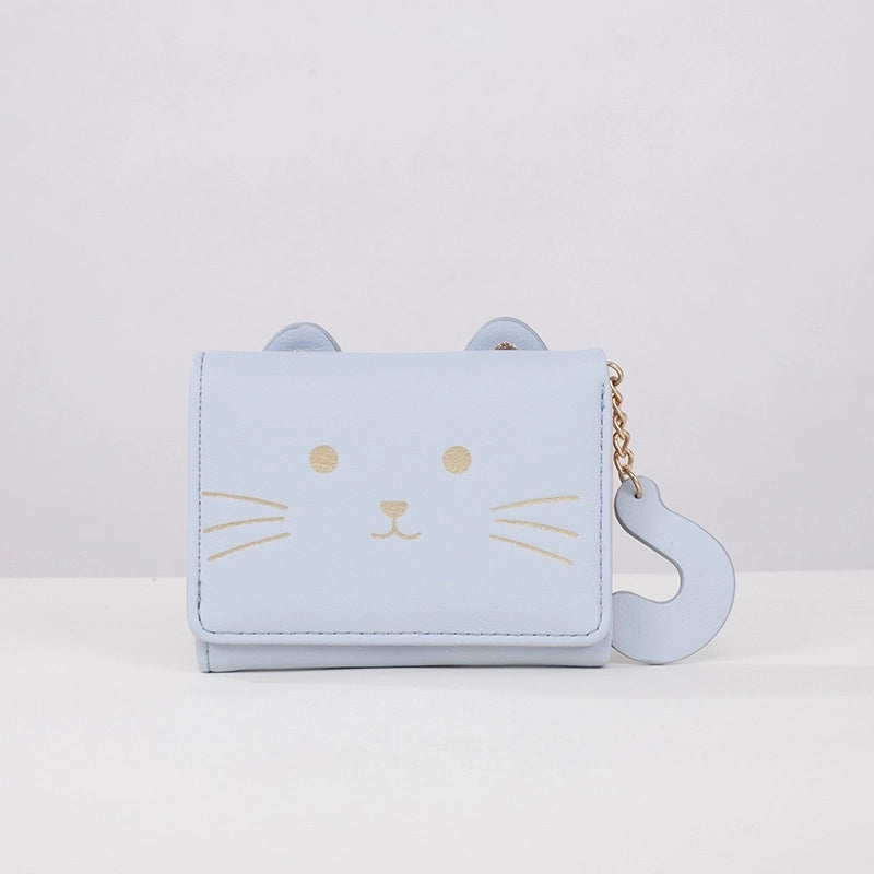 Women's Cat Pu Leather Buckle Wallets