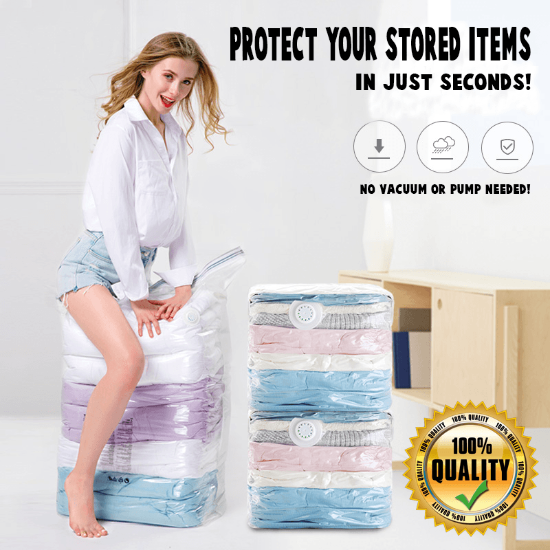 50% OFF TODAY! Free Hand Pump Vacuum Compression Bag