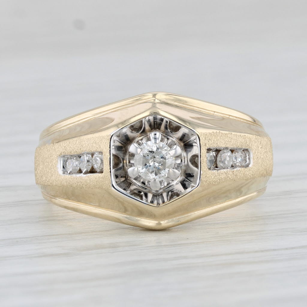 0.28ctw Diamond Ring 14k Yellow Gold Size 6.75 Engagement