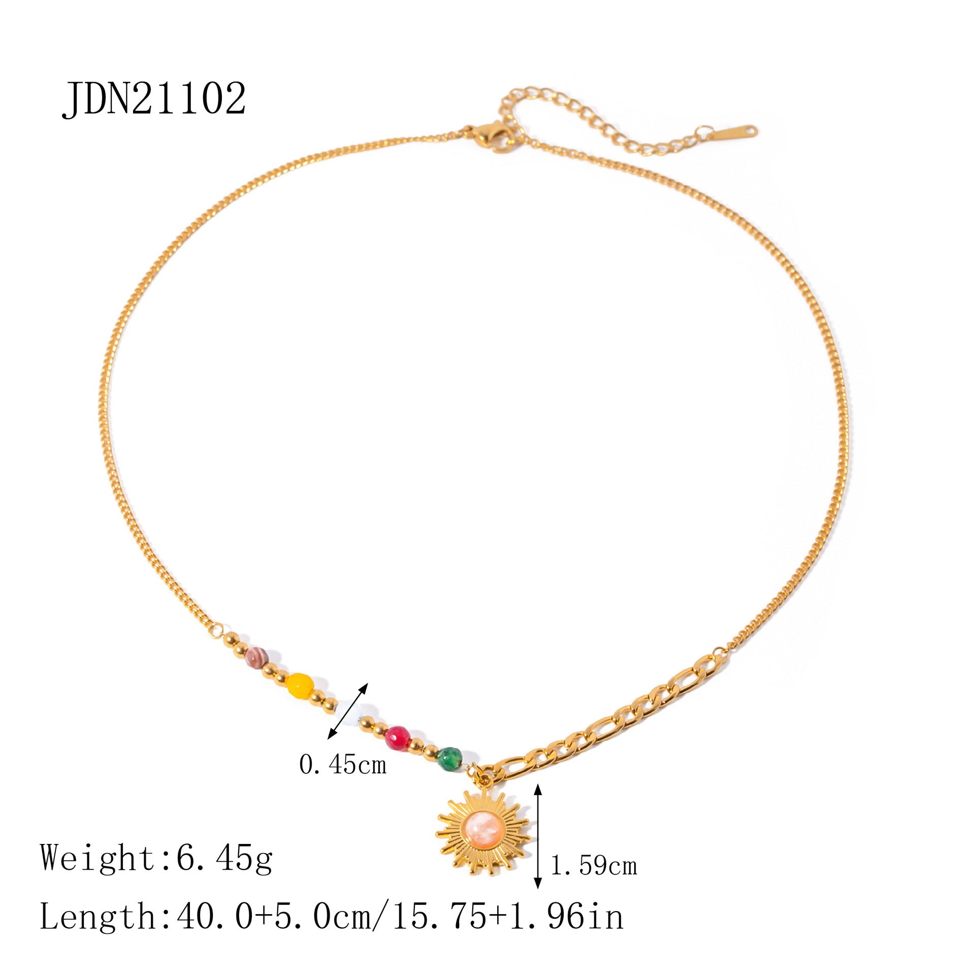 Jie Ding Titanium Steel Necklace Accessories Bohemian Clavicle Chain Holiday Stainless Steel Necklace