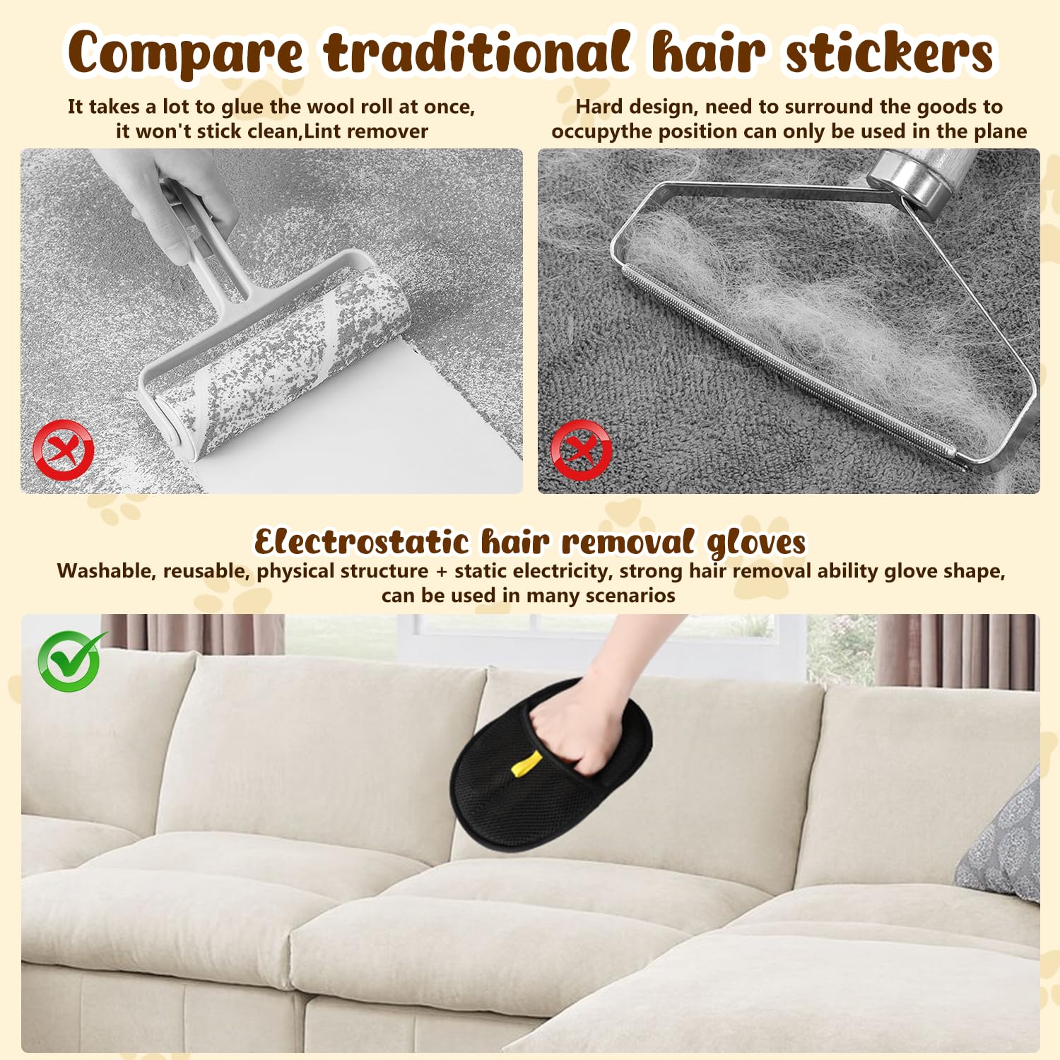 ⏳2025 New-Save 50%✨️Pet Hair Removal Glove