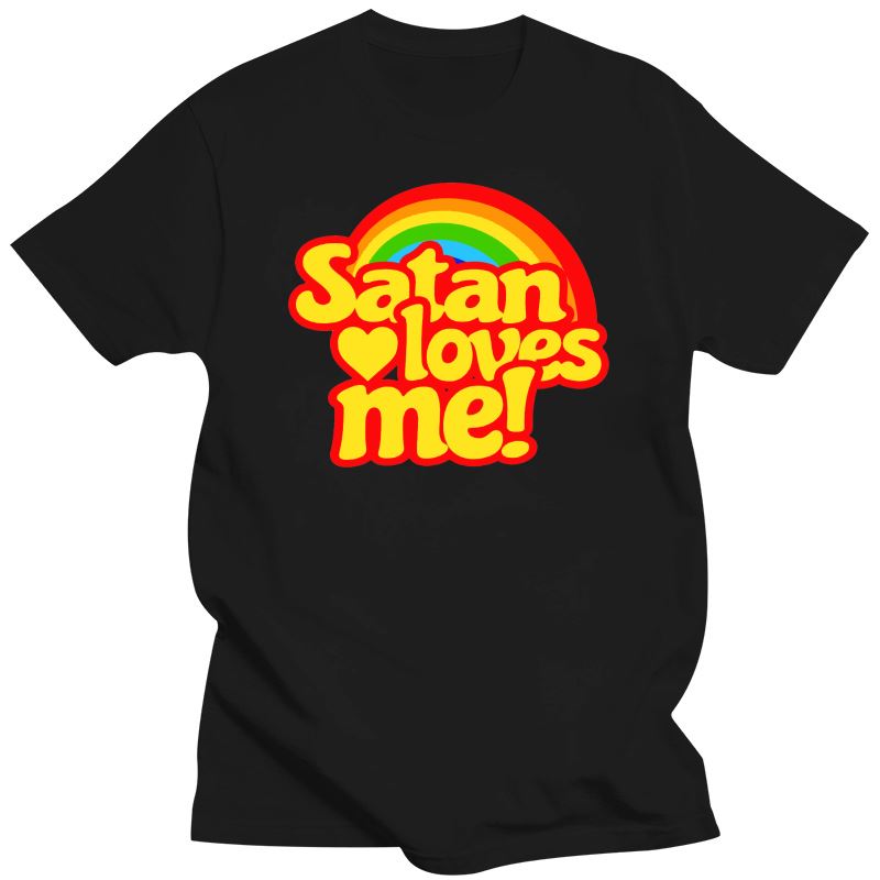 Satan Loves Me Rainbow Tee