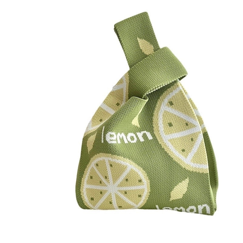 Women's Medium Polyester Letter Fruit Elegant Square Open Handbag