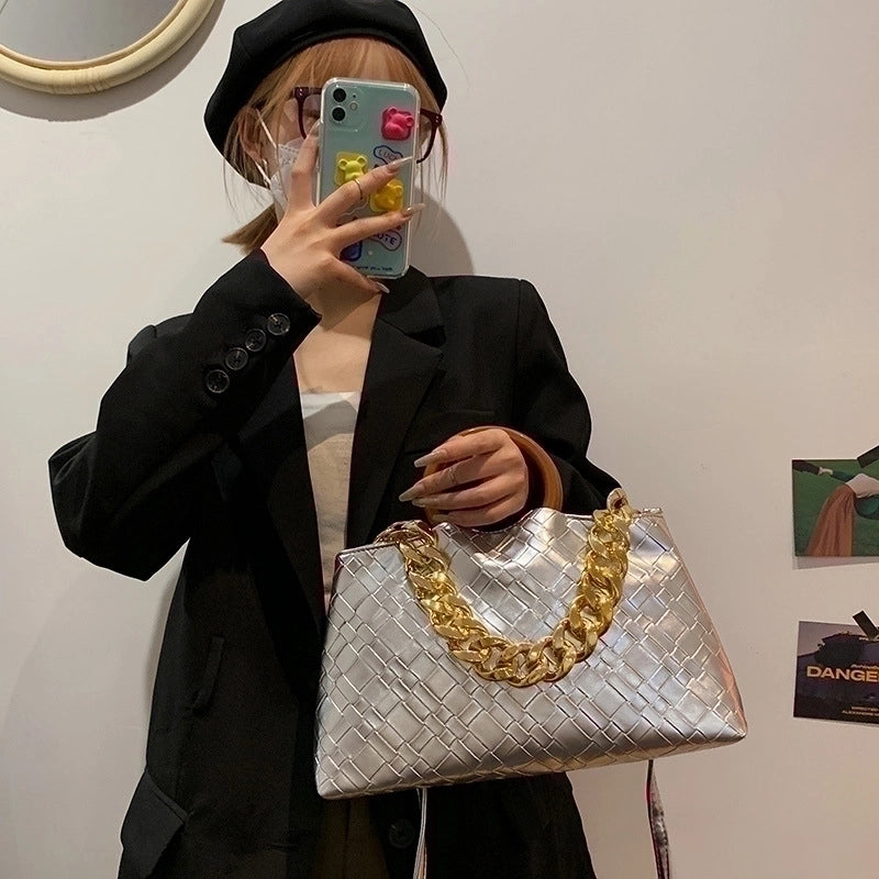 Women's Large All Seasons Pu Leather Vintage Style Tote Bag
