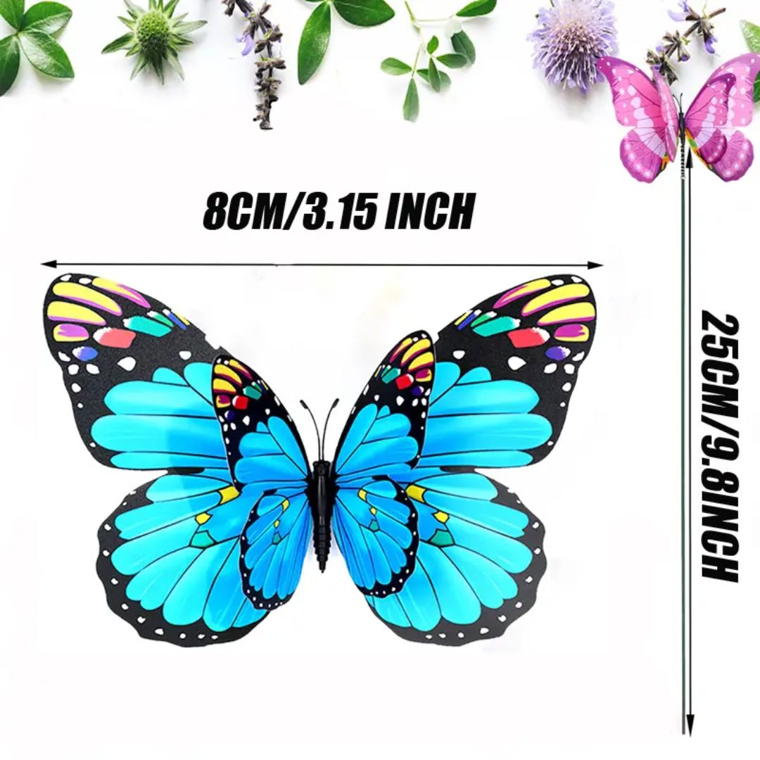 Butterfly Stakes Garden - 10 CM. 12 CM. 15 CM Mix