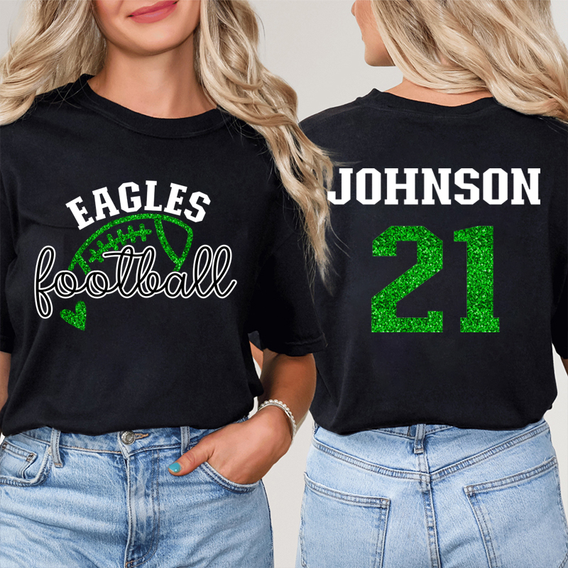 Personalized Mascot And Sport Game Day Teacher Two Sided T-Shirt