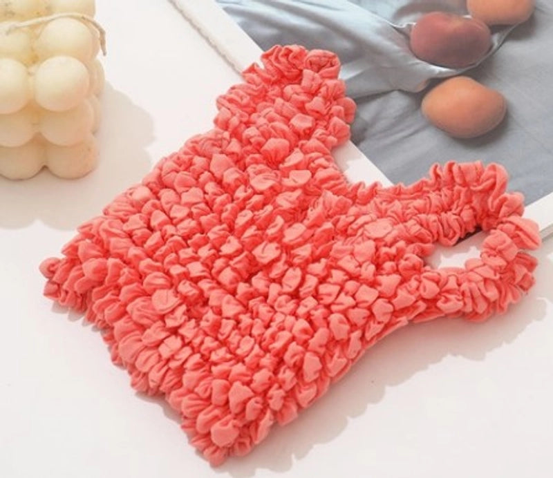 Casual Solid Color Chiffon Shopping Bags
